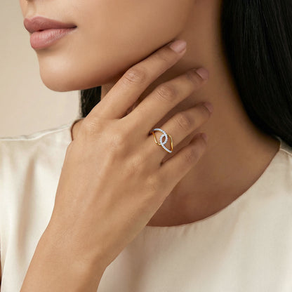 Gold Gilded Entwine Lab Grown Diamond Ring (Size 12)