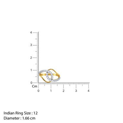 Gold Gilded Entwine Lab Grown Diamond Ring (Size 12)