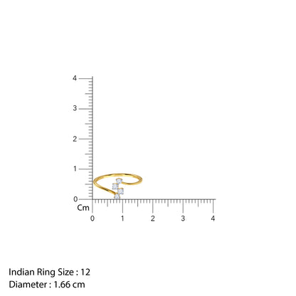 Gold Lustre Cross Lab Grown Diamond Ring (Size 12)