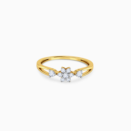 Gold Radiant Flare Lab Grown Diamind Ring (Size 12)