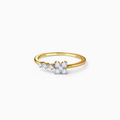 Gold Radiant Petaline Lab Grown Diamond Ring