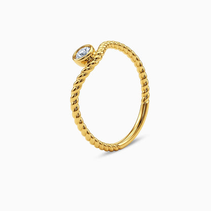 Gold Twine Apex Lab Grown Diamond Ring (Size 12)