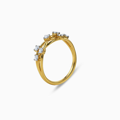 Gold Interlace Orbit Lab Grown Diamond Ring (Size 12)