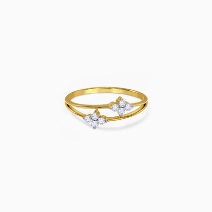 Gold Twin Bloom Lab Grown Diamond Ring