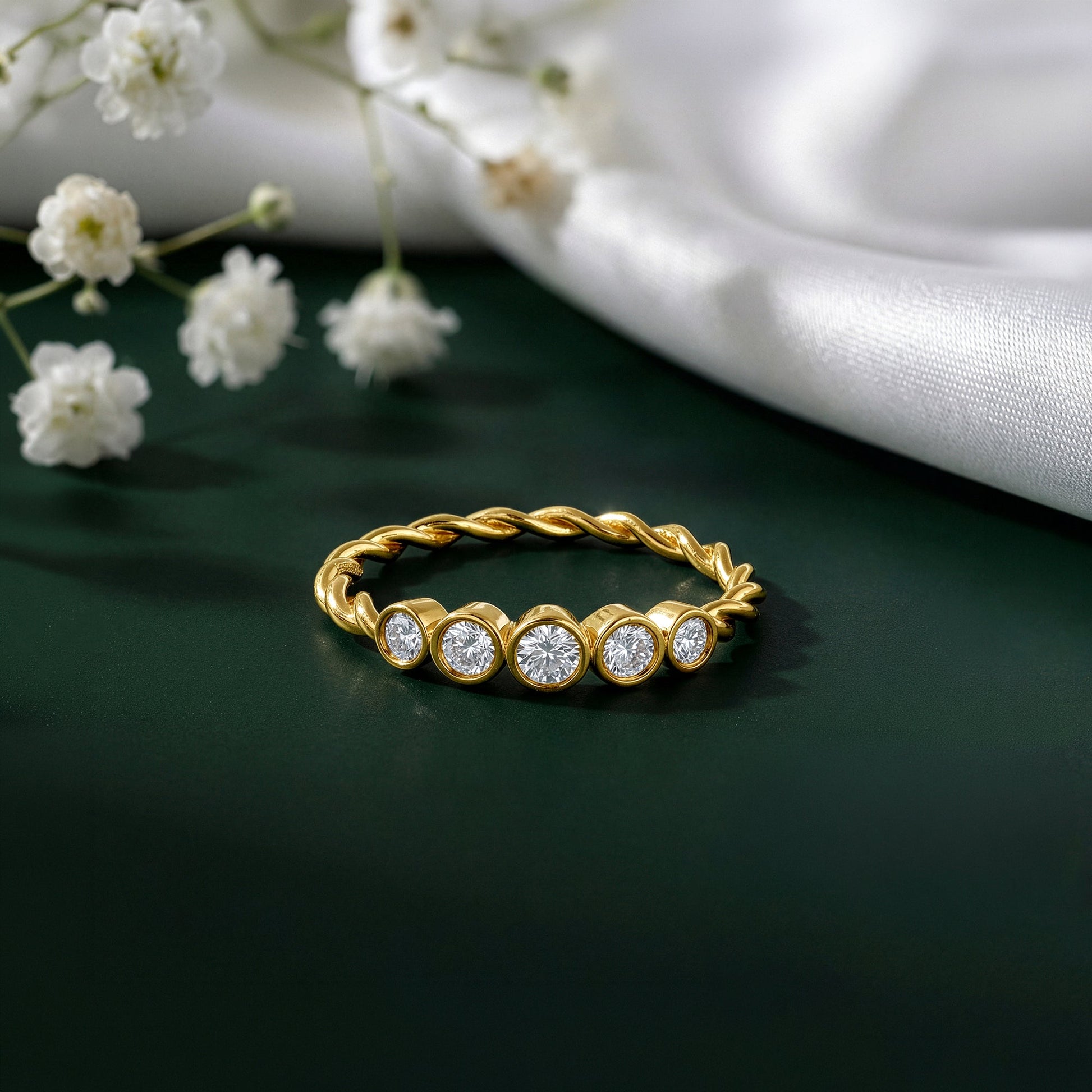 Gold Imber Lab Grown Diamond Ring (Size 12)