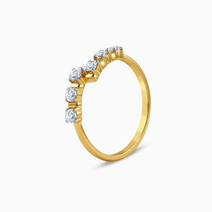 Gold Classic Curve Lab Grown Diamond Ring (Size 12)