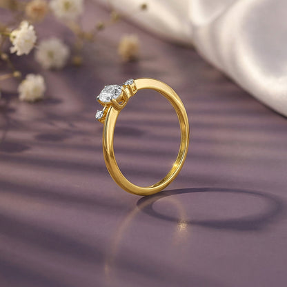 Gold Cross Tie Lab Grown Diamond Ring (Size 12)