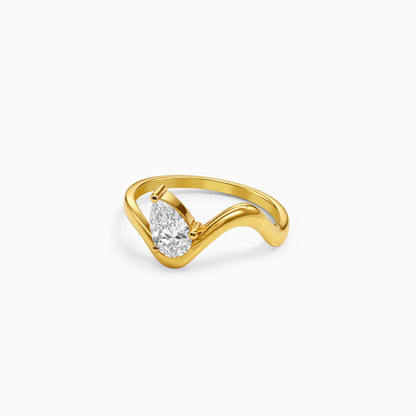 Anushka Sharma Gold Aurora Flame Lab Grown Diamond Ring (Size 12)