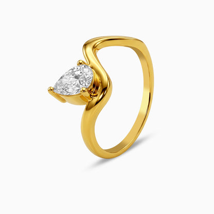 Anushka Sharma Gold Aurora Flame Lab Grown Diamond Ring (Size 12)