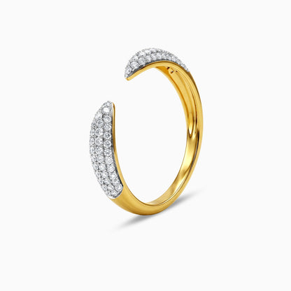 Anushka Sharma Gold Velvet Arc Lab Grown Diamond Ring (Size 12)