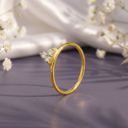 Gold Infinite Prism Lab Grown Diamond Ring (Size 12)