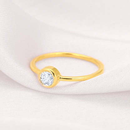 Gold Cherished Love Solitaire Diamond Ring