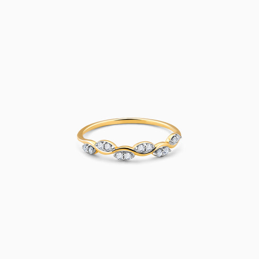 Gold Majestic Curves Lab Grown Diamond Ring (Size 12)
