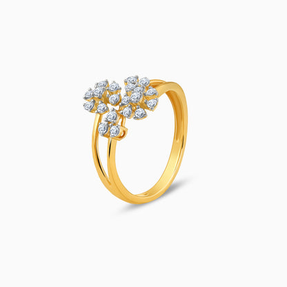 Gold Floral Bouquet Diamond Ring
