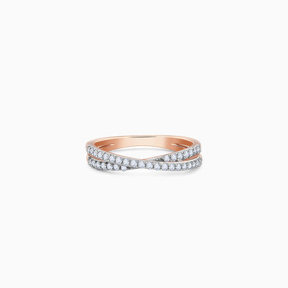 Rose Gold Thea Criss Cross Lab Grown Diamond Ring