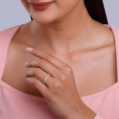 Rose Gold Thea Criss Cross Lab Grown Diamond Ring