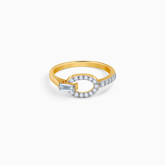 Gold Glamourous Cirque Diamond Ring - gold ring for women