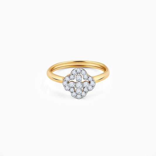 Gold Fleurir Diamond Ring