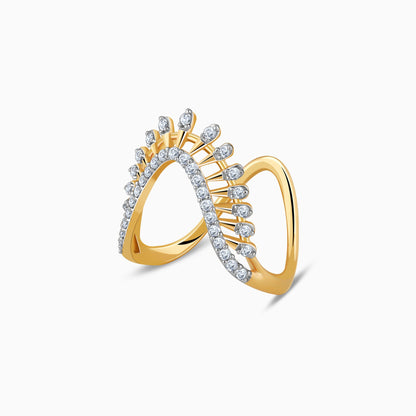 Gold Regal Vanki Lab Grown Diamond Ring