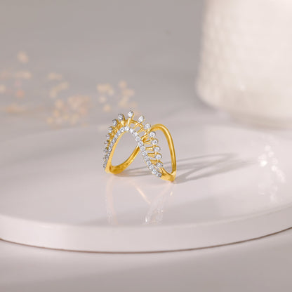 Gold Regal Vanki Lab Grown Diamond Ring