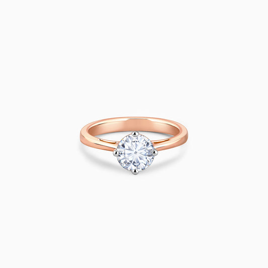 Anushka Sharma Rose Gold Yolo Solitaire Lab Grown Diamond Ring