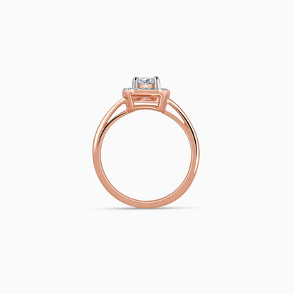 Rose Gold Magnum Halo Lab Grown Diamond Ring
