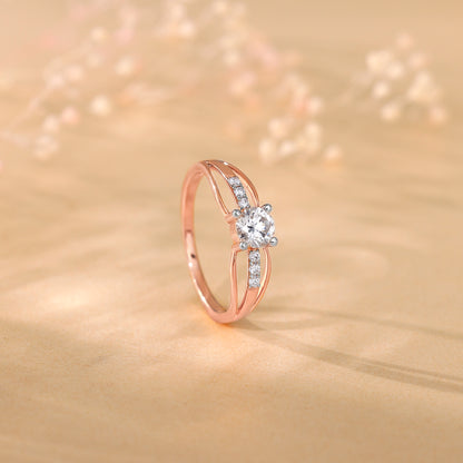 Anushka Sharma Rose Gold Empyrean Solitaire Lab Grown Diamond Ring