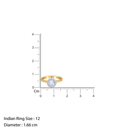 Anushka Sharma Gold Audrey Halo Solitaire Lab Grown Diamond Ring