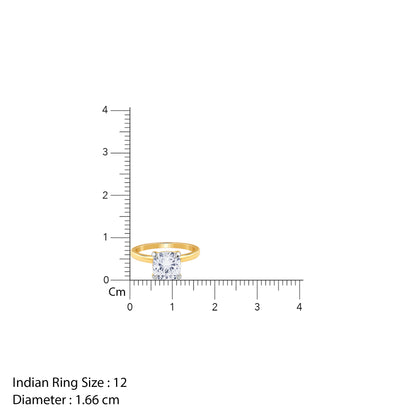 Gold Princess-cut Solitaire Lab Grown Diamond Ring