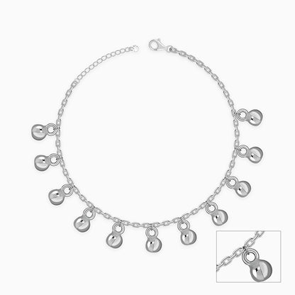 Silver Pebble Trail Kids Anklet (1 - 5 Years)