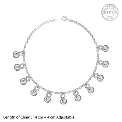 Silver Pebble Trail Kids Anklet (1 - 5 Years)