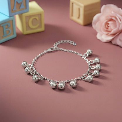 Silver Pebble Trail Kids Anklet (1 - 5 Years)