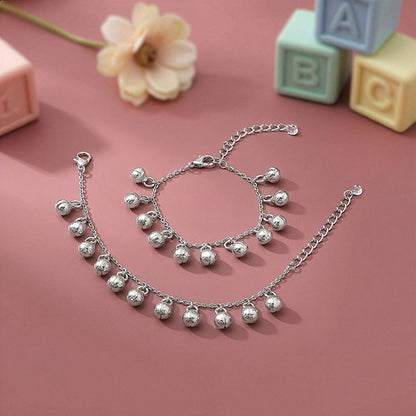 Silver Pebble Trail Kids Anklets (1 - 5 Years)