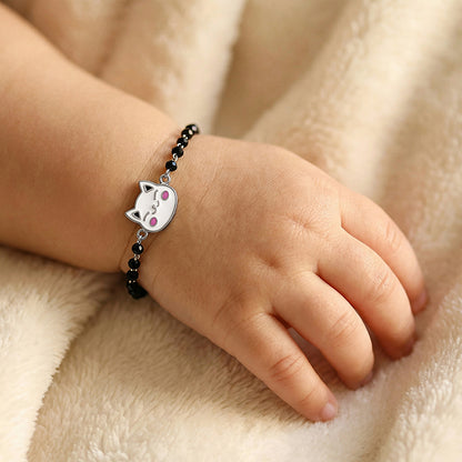 Silver Midnight Meow Kids Bracelet (0 - 2 Years)