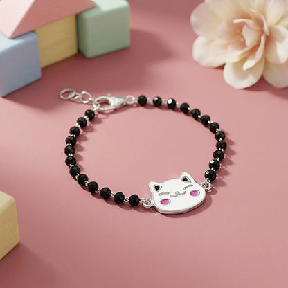 Silver Midnight Meow Kids Bracelet (0 - 2 Years)
