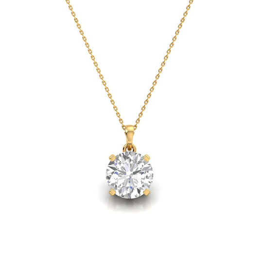 Gold Bien Solitaire Diamond Pendant- Gold Pendant For Women