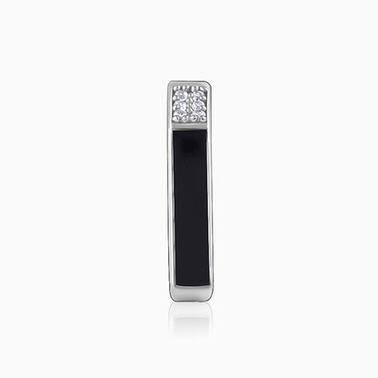 Silver Line Loop Earring For Him