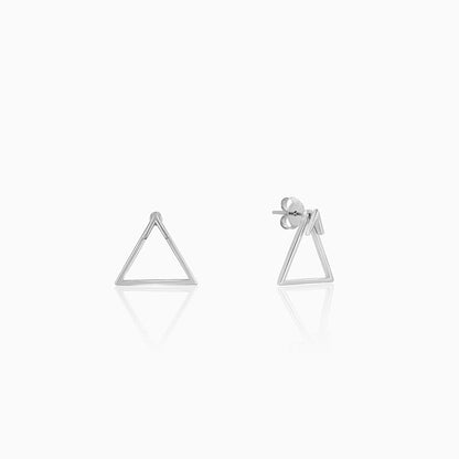Silver Prism Stud For Men