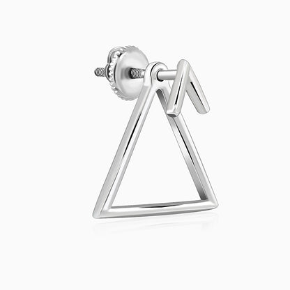 Silver Prism Stud For Men