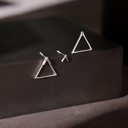 Silver Prism Stud For Men