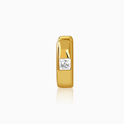 Golden Flux Hoop Earring For Him