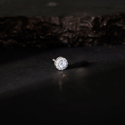 Silver Eclat Stud For Him