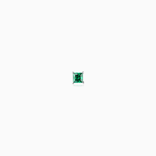 Silver Jadeite Stud For Men