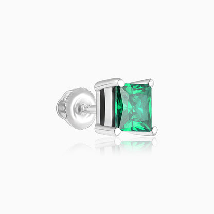 Silver Jadeite Stud For Men