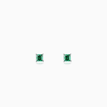 Silver Jadeite Stud For Men