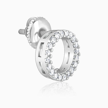 Silver Echo Stud For Men