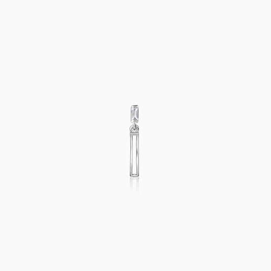 Silver Linear Drift Earring For Him