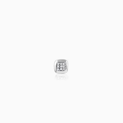 Silver Digital Dazzle Stud For Him