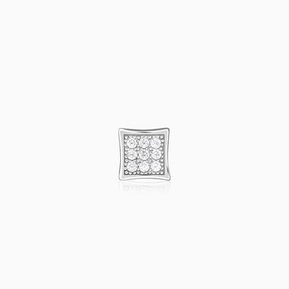 Silver Urban Code Stud For Him
