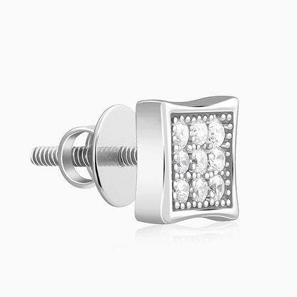 Silver Urban Code Stud For Him